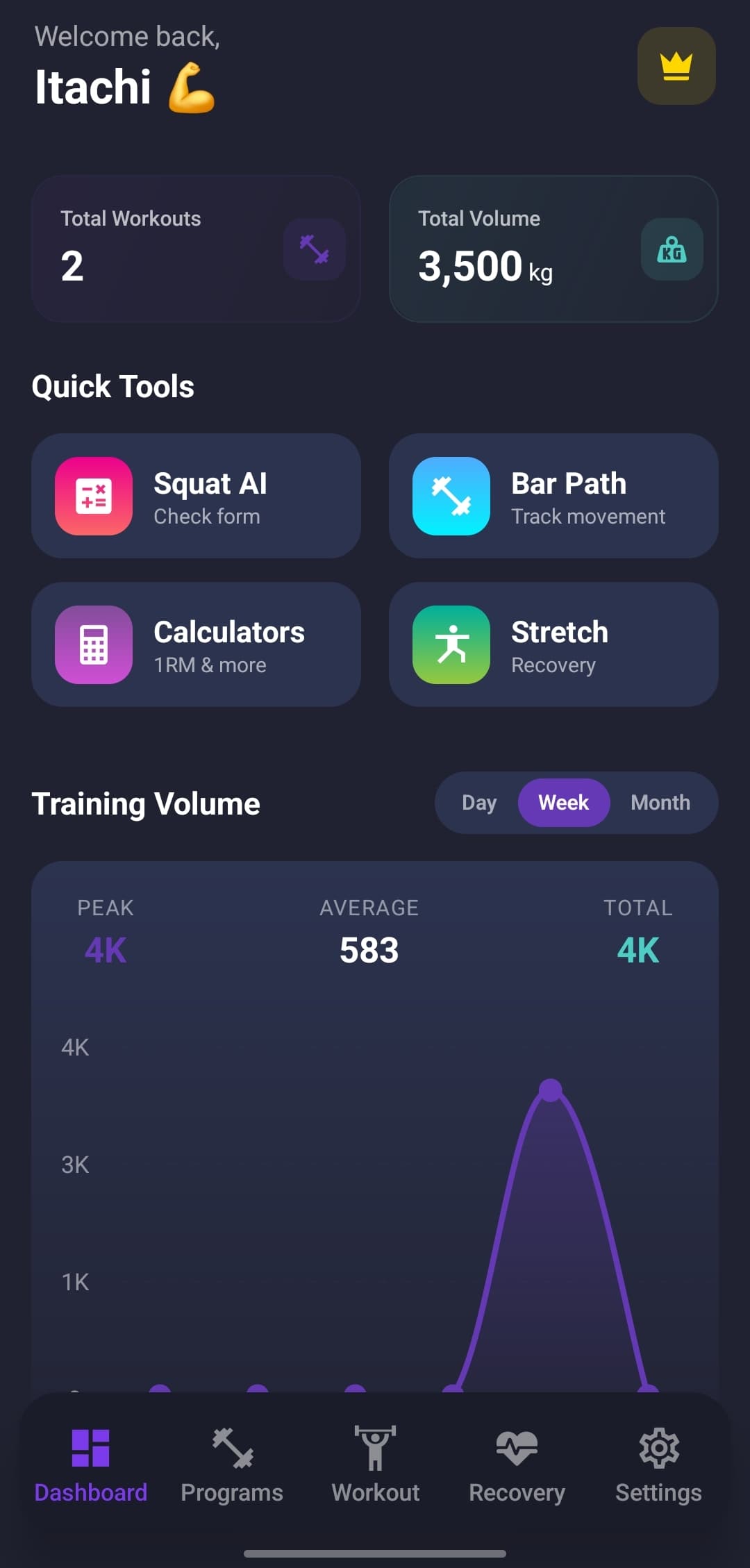 Barbell Brains app interface